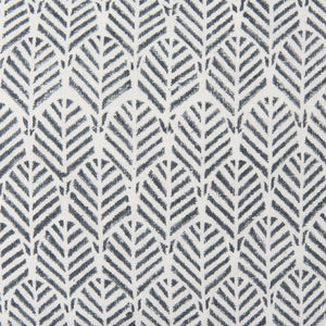 Jennelle Cream w/ Indigo Print Linen Square Decorative Pillow Cover