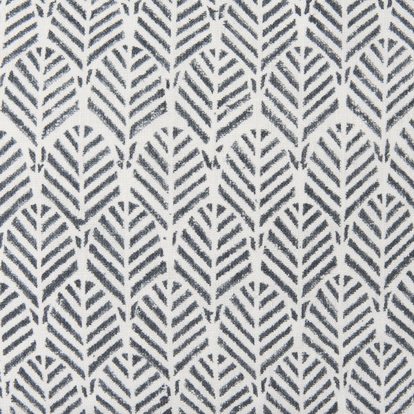 Jennelle Cream w/ Indigo Print Linen Square Decorative Pillow Cover