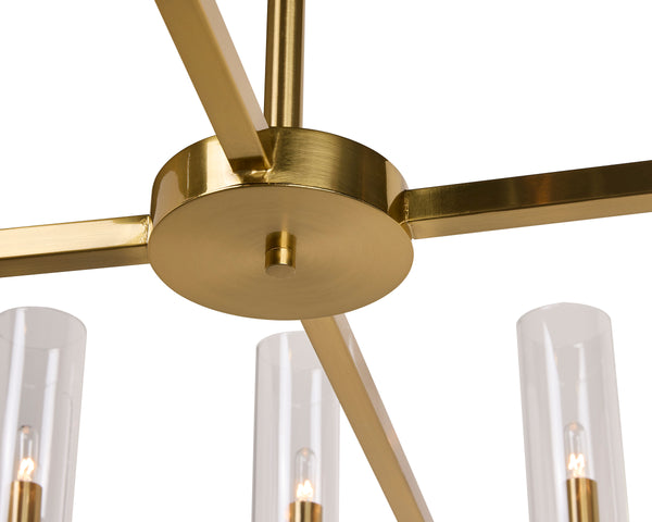 CLARABELLE CHANDELIER - LARGE - BRASS