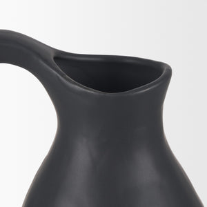 Valora Matte Black Ceramic Jug