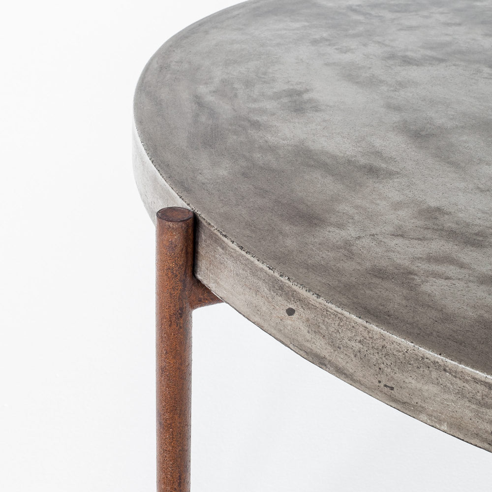 Mendez Outdoor Coffee Table with Fiber-Stone Top