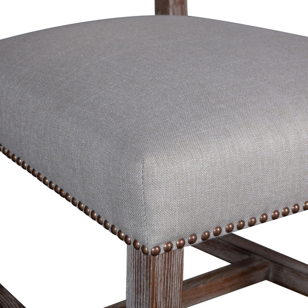 Darcy Dining Chair Greige Linen Driftwood Finish