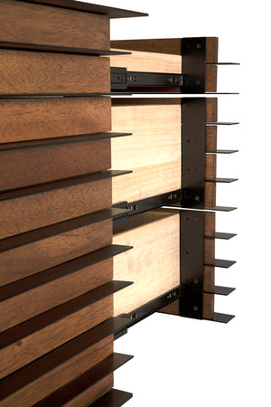 Elevation Sideboard, Dark Walnut and Iron