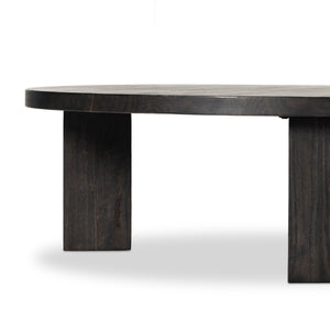 Mesa Large Round Coffee Table In Ebony