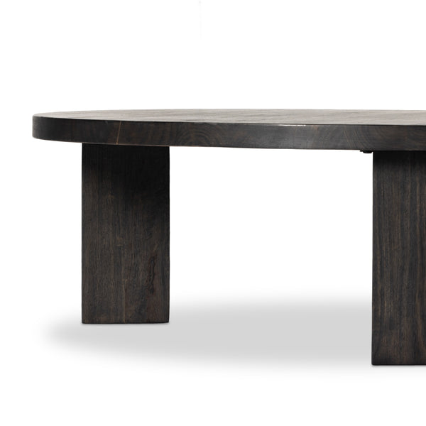Mesa Large Round Coffee Table In Ebony