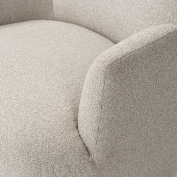 Reed Swivel Chair In Crete Pebble