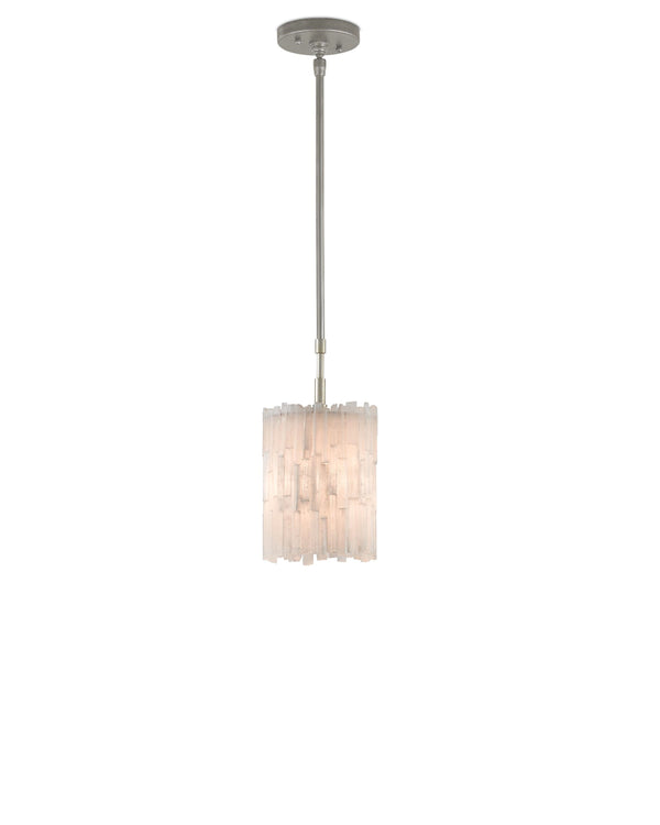 Moonstone Pendant In Natural & Chinois Silver Leaf