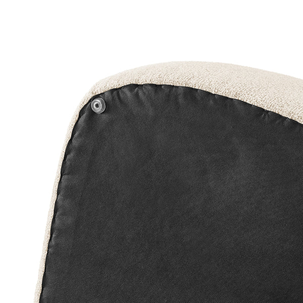 Carlese Boucle Big Ottoman, Palladian Beige