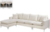 Lucy 2pc. Reversible Sectional In Cream Velvet
