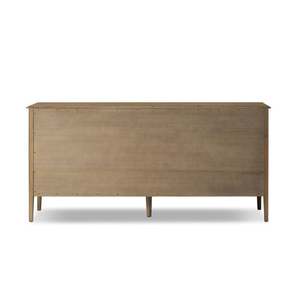 Maggie 6 Drawer Dresser - Aged Smoked Oak Resawn