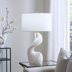 Cobra Ricestone Table Lamp with Linen Shade