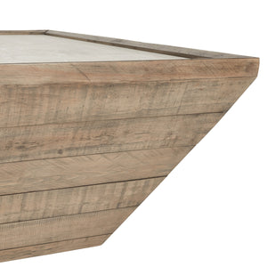 Dalton Solid Wood Coffee Table - Natural/Antique White