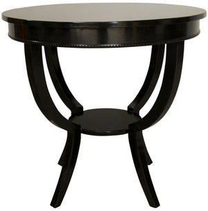 Scheffield Round End Table, Black