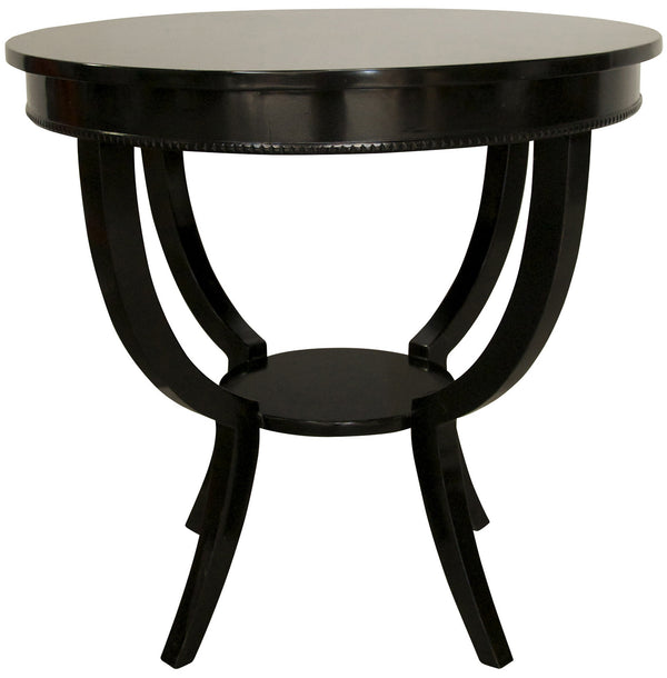 Scheffield Round End Table, Black