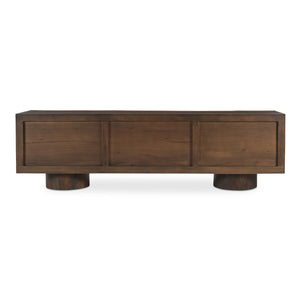 Hadley Media Unit in Warm Brown Neem Wood