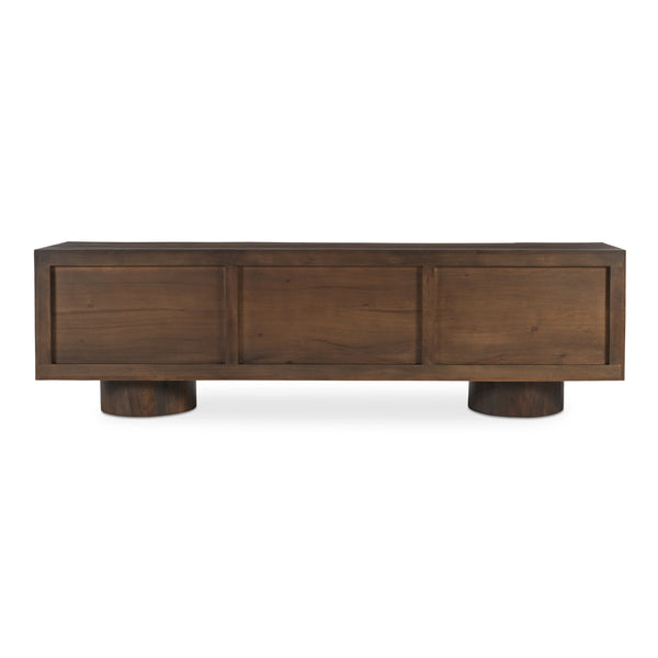 Hadley Media Unit in Warm Brown Neem Wood