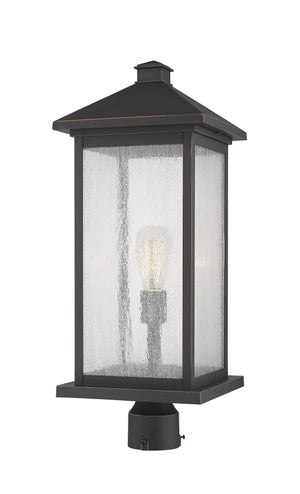 Portland 1 Light Outdoor Post Mount Fixture in Oil Rubbed Bronze Finish