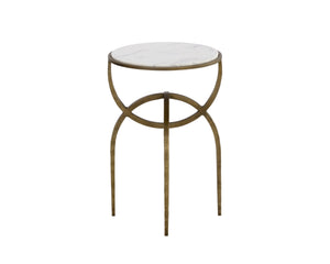 ALICENT END TABLE - WHITE MARBLE