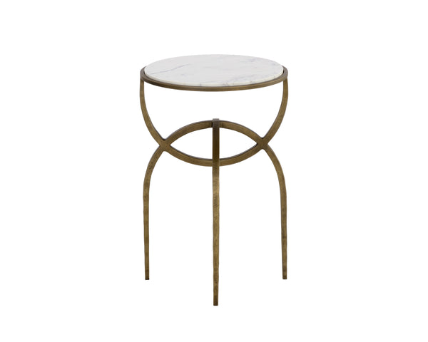 ALICENT END TABLE - WHITE MARBLE
