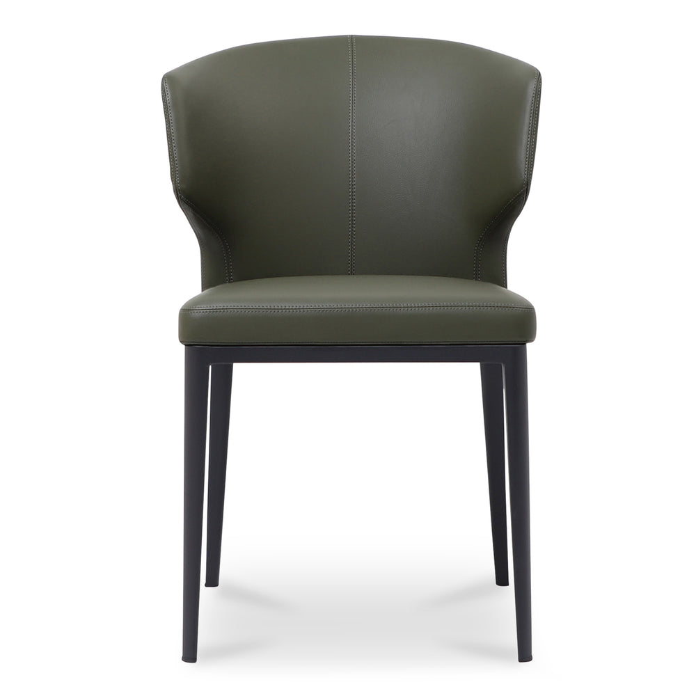 Delaney Dining Chair Set of Two in Dark Green