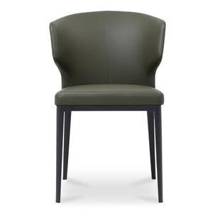 Delaney Dining Chair Set of Two in Dark Green
