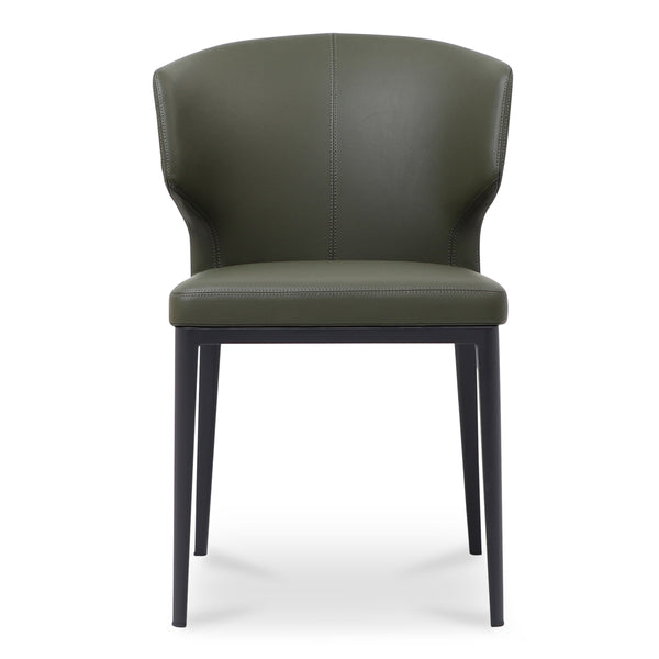 Delaney Dining Chair Set of Two in Dark Green