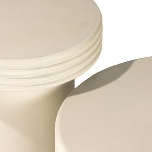 Grecia Outdoor End Table Set In White