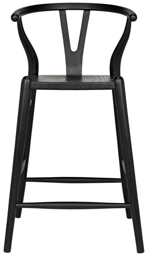 Zola Sungkai/Mindi Counter Stool in Charcoal Black