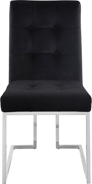 Sara Dining Chair In Black Velvet