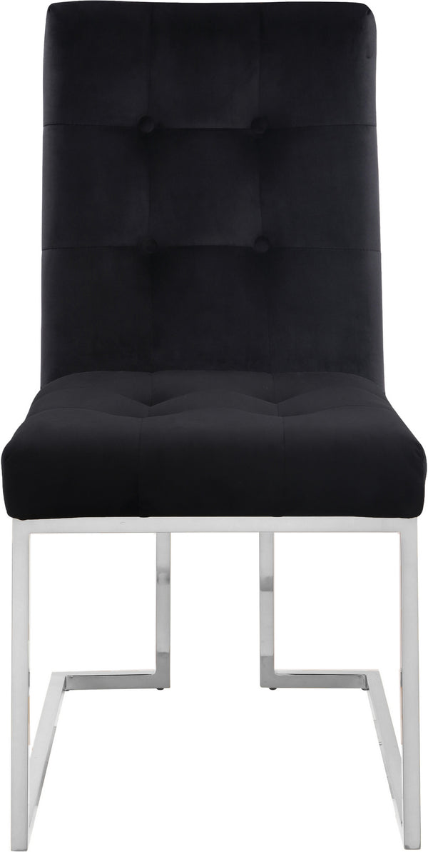 Sara Dining Chair In Black Velvet