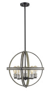 Kirkland 5 Light Pendant in Ashen Barnboard Finish