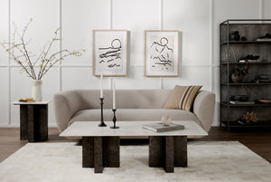 Terrell Coffee Table - Polished White Marble