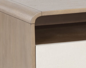 KAYDEN NIGHTSTAND - OYSTER SHAGREEN