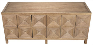 Quadrant 3 Door Sideboard, Washed Walnut