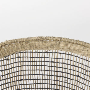 Triopas 15.7L x 15.7W x 13.4H (Set of 3) Medium Brown Seagrass Round Basket W/ Handles