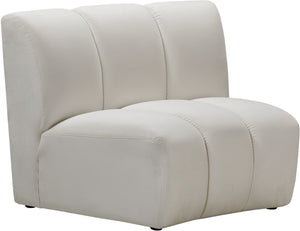 Lynda Modular Chair In Cream Velvet