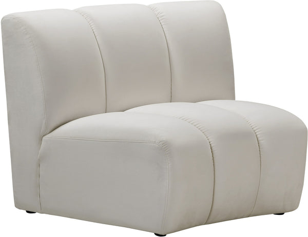 Lynda Modular Chair In Cream Velvet