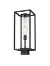 Dunbroch 1 Light Outdoor Post Mount Fixture in Black Finish
