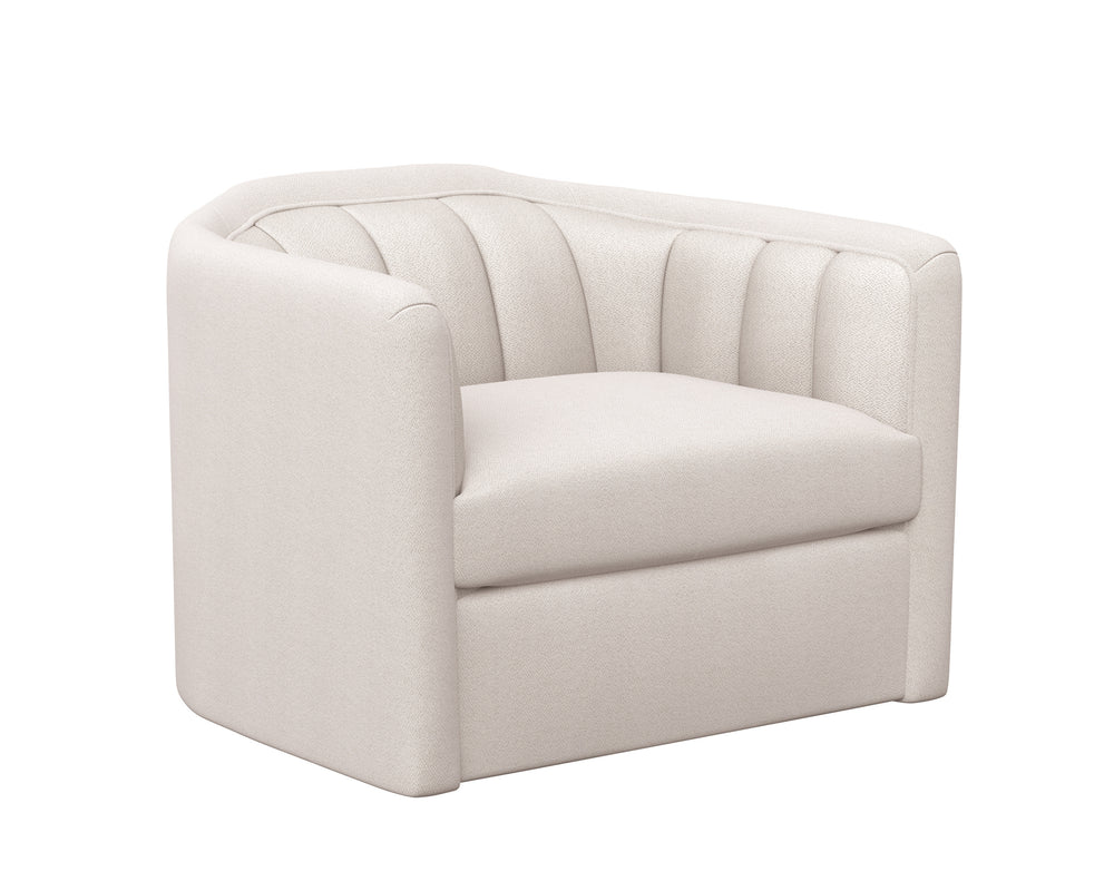 BIRRIT SWIVEL ARMCHAIR - ALASKA GREIGE