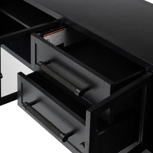 Laker Media Console In Black Oak