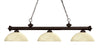 Riviera 3 Light Billiard Light in Bronze Finish