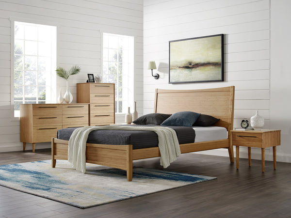 Willow Eastern King Platform Bed, Caramelized