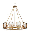 MarjieScope Chandelier In Antique Brass