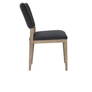 Phillip Upholstered Dining Chair Set of 2 - Linen Blend, Wood Frame