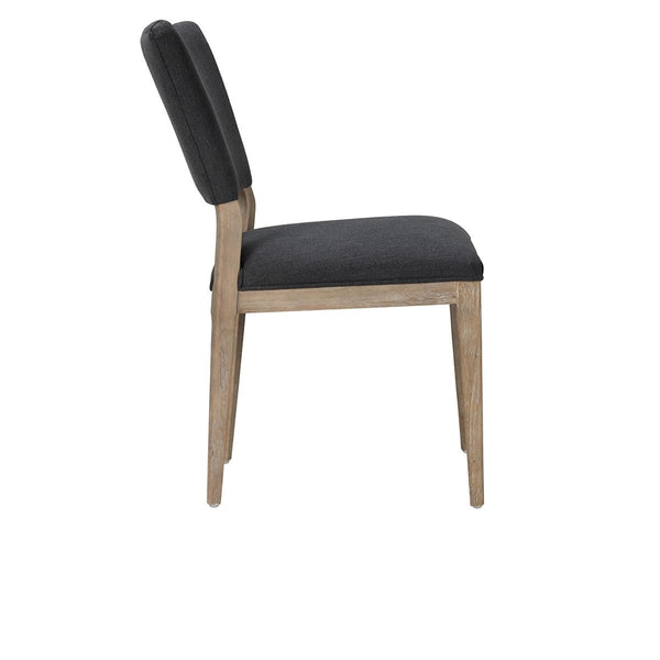 Phillip Upholstered Dining Chair Set of 2 - Linen Blend, Wood Frame