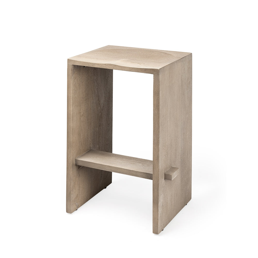 Aida 26" Seat Height Light Gray Wood Counter Stool