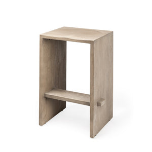 Aida 26" Seat Height Light Gray Wood Counter Stool