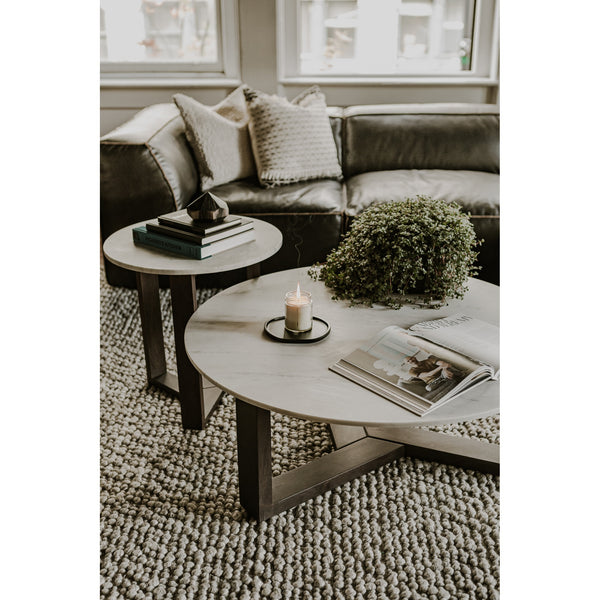 Moe's Jinxx Coffee Table in Charcoal Grey Marble