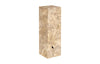 Teak Slice Pedestal, Square, Bleached ,  LG