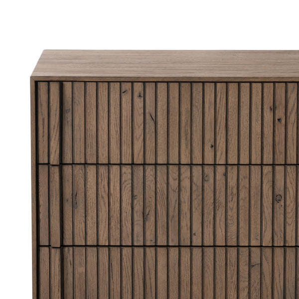 Leo Nightstand in Rustic Grey